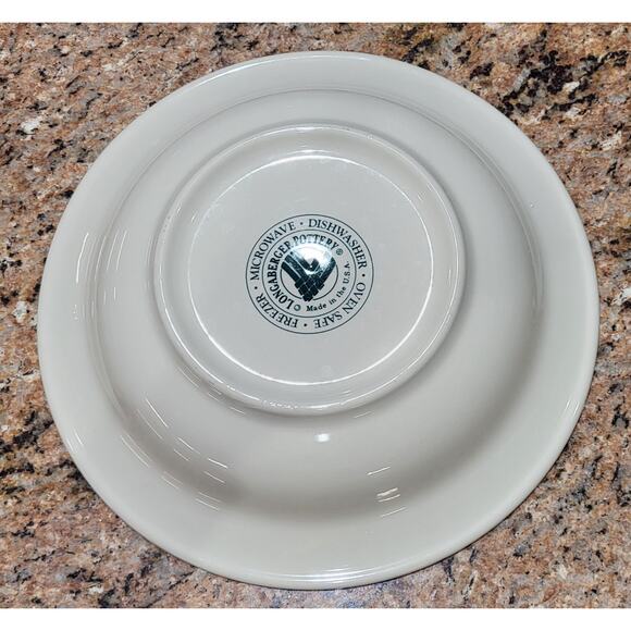 Longaberger Green Woven Traditions Pottery 12" Pasta/Serving Bowl EUC - Picture 7 of 9